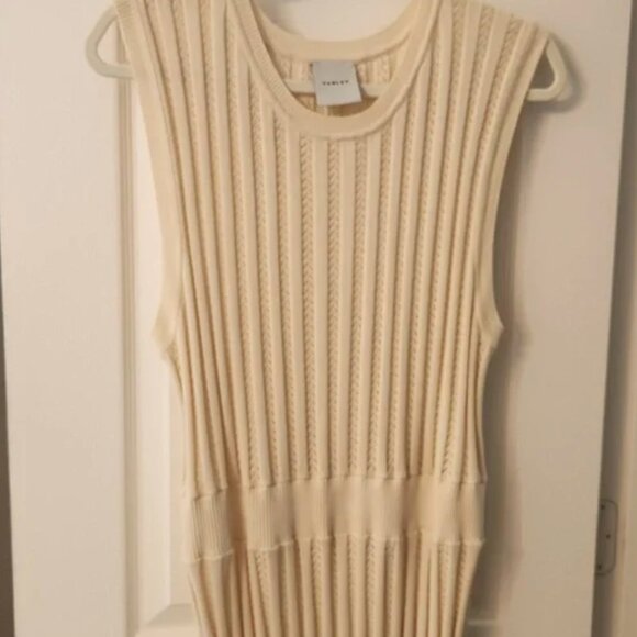 Like New Varley Florian Knit Canary Ivory Midi Dress - Picture 6 of 9